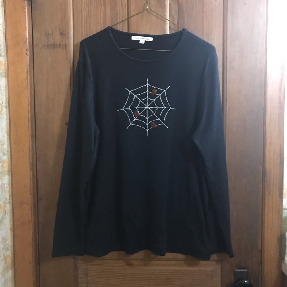 Mercer Street Studio Halloween Long Sleeved XL Spider Shirt